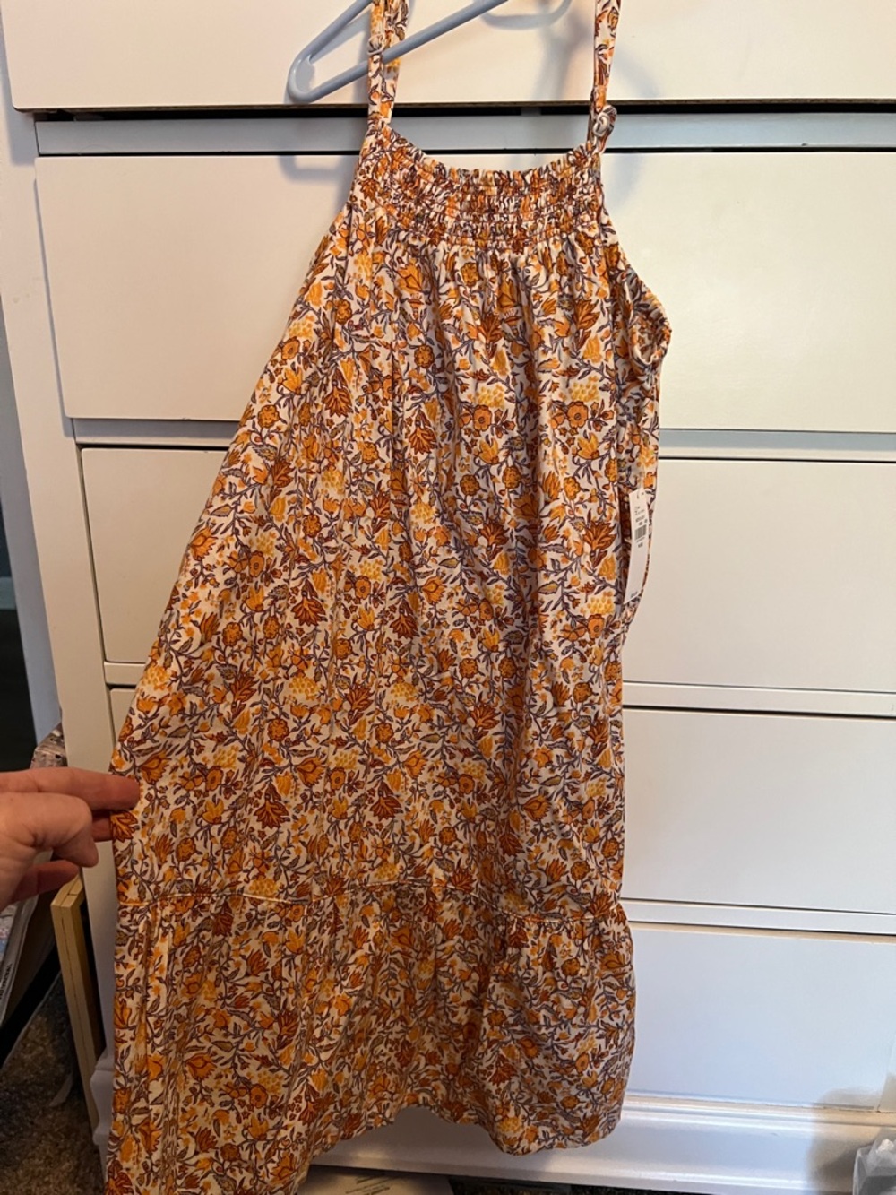Old Navy Yellow and White Floral Tiered Sundress